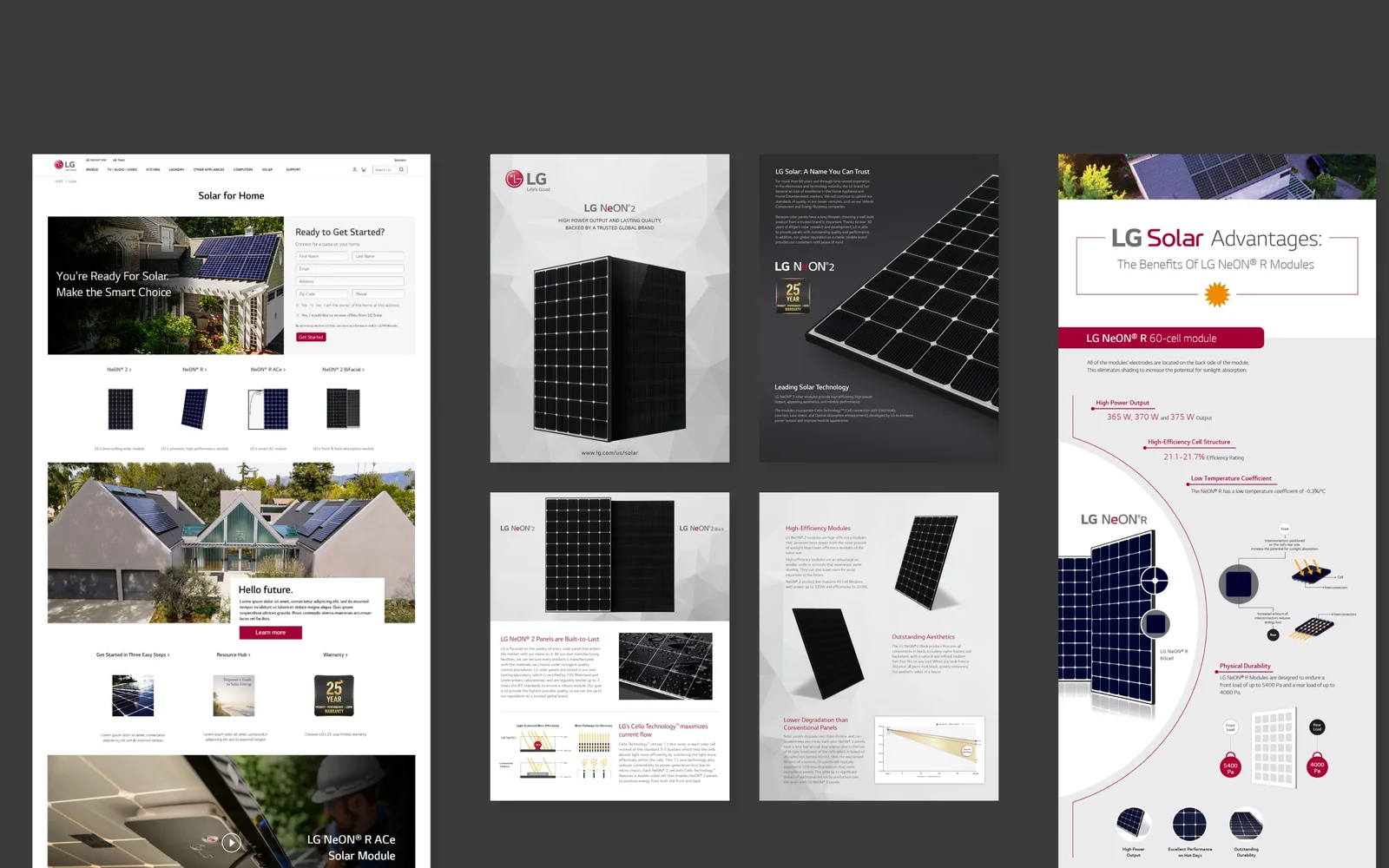 LG Solar website and campaign materials