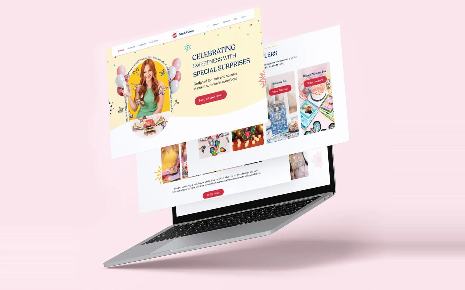 Send A Cake website design